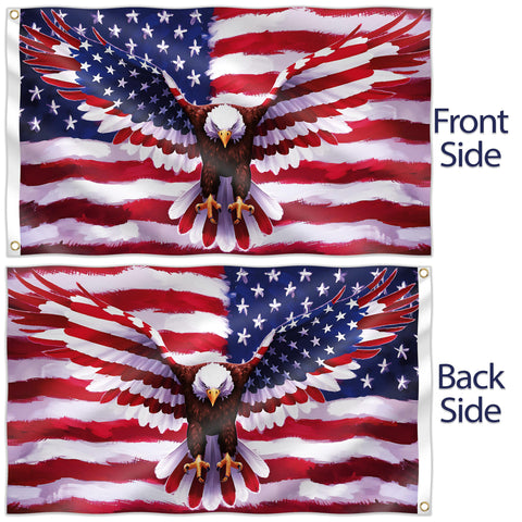 BRAVITA Eagle Flag durable 110D polyester for long-lasting outdoor use