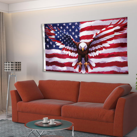 BRAVITA Eagle Flag suitable for indoor or light outdoor displays