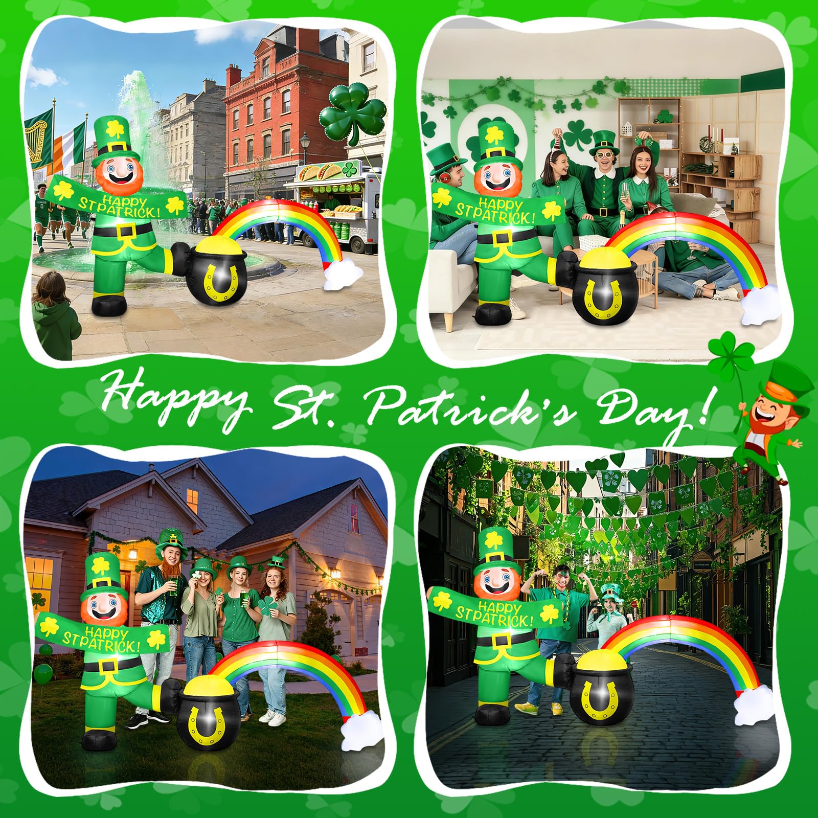 BRDJade Complete St Patrick's Day yard decor for gatherings and photo ops