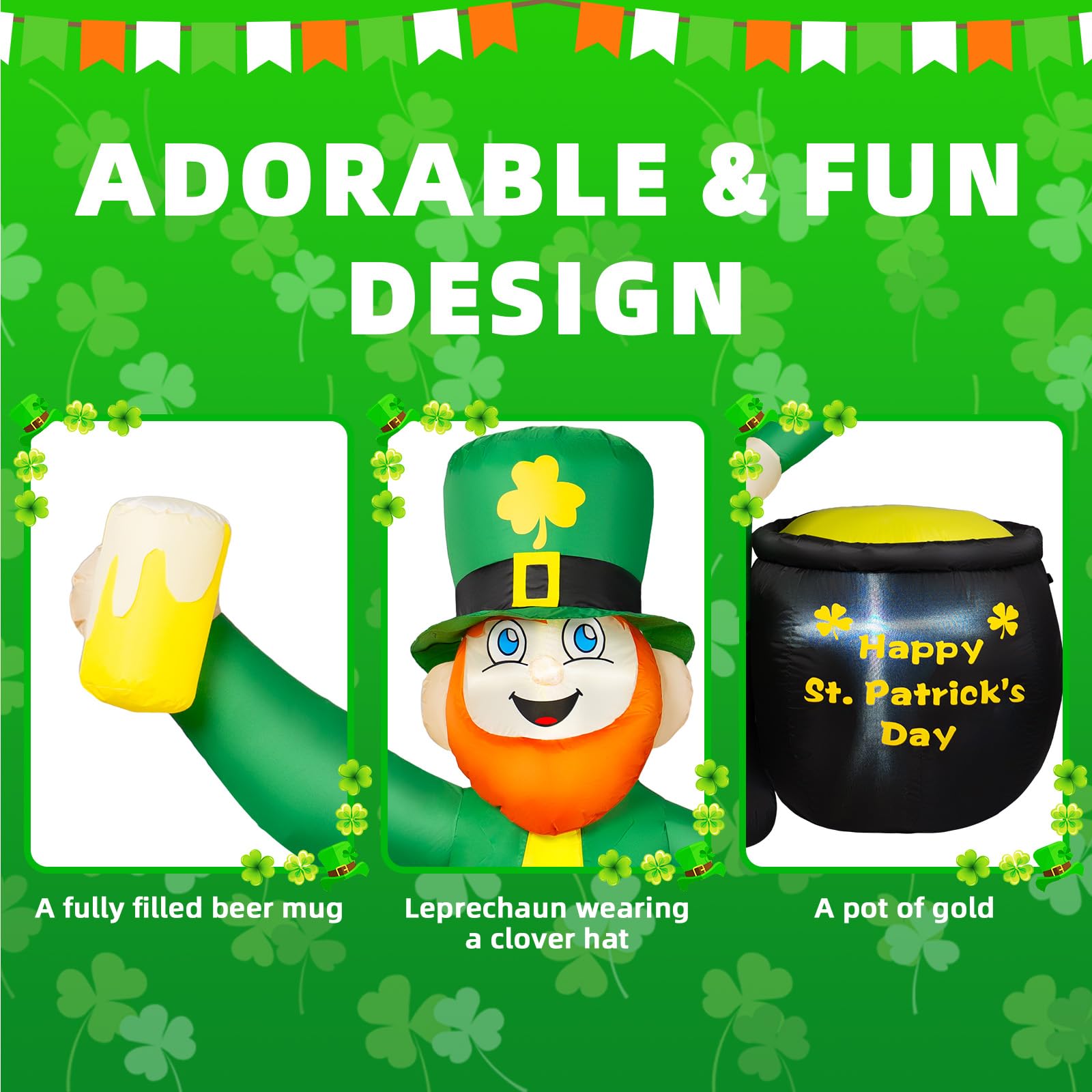 BRDJade durable outdoor yard decor for St Patrick's Day celebrations