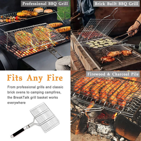 BreadTalk chrome-plated carbon steel mesh delivers durable heat distribution.