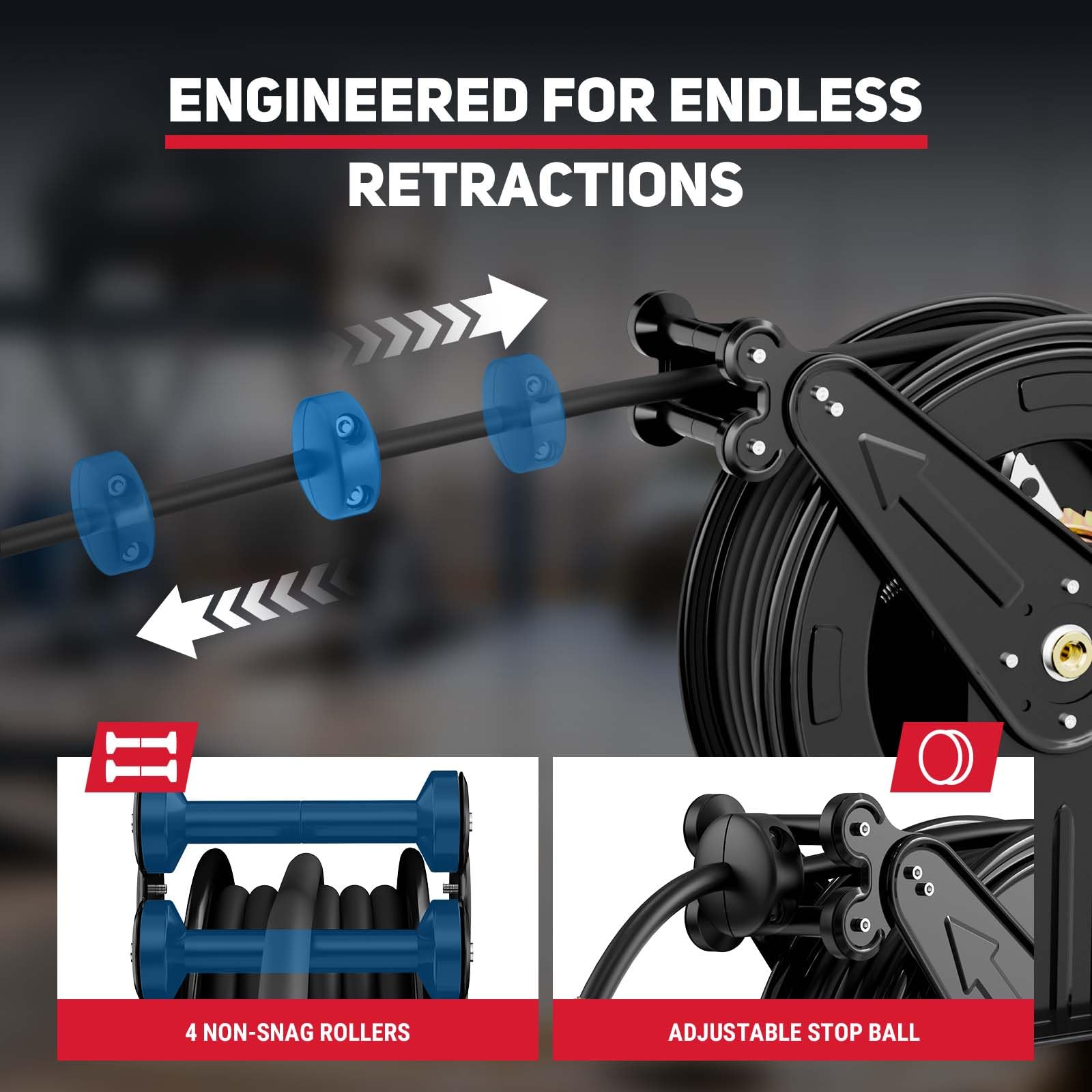 BreAro included 4.9 ft lead hose for quick setup and use.