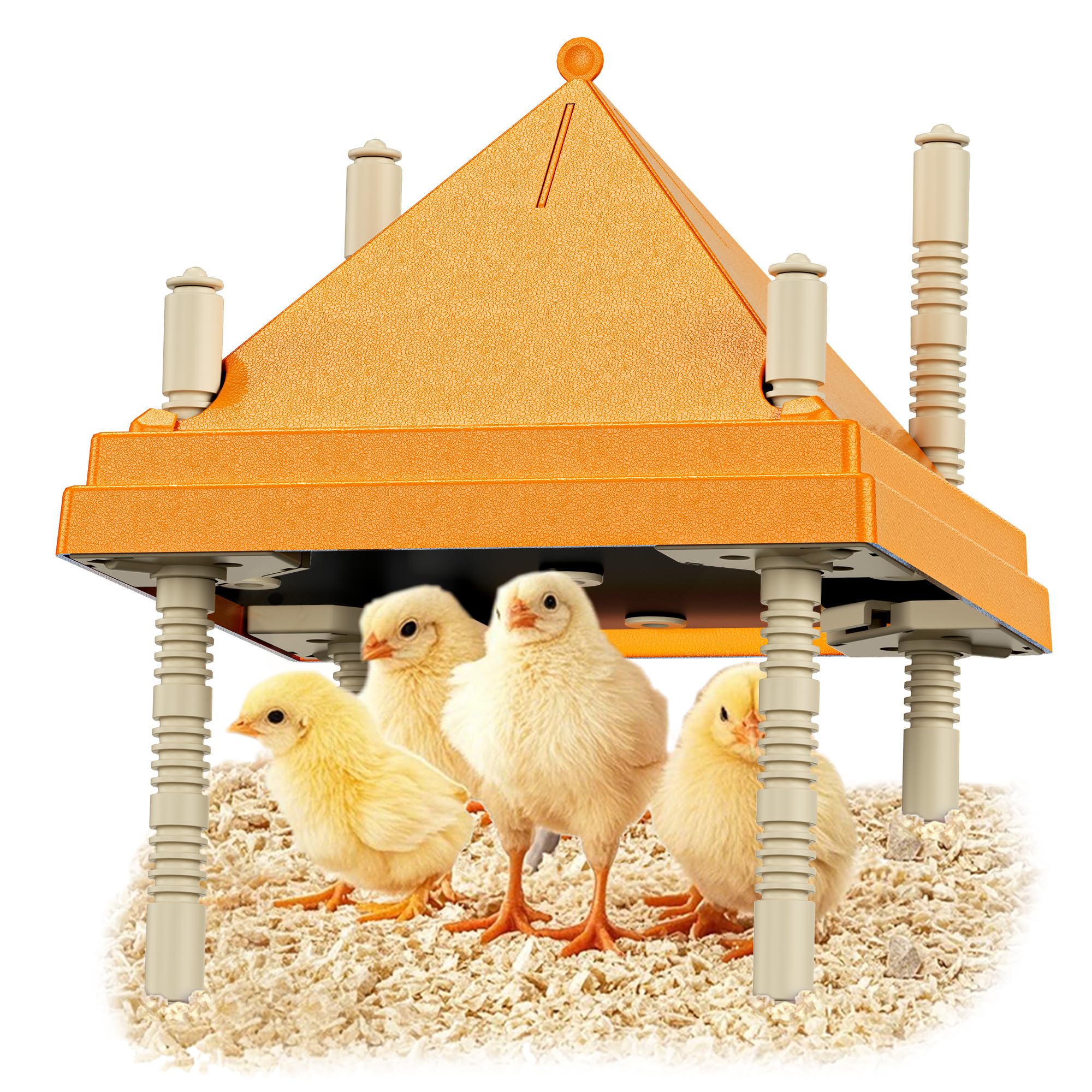BREDASINX brooder plate with triangular cone design deters perching and keeps the brooder cleaner