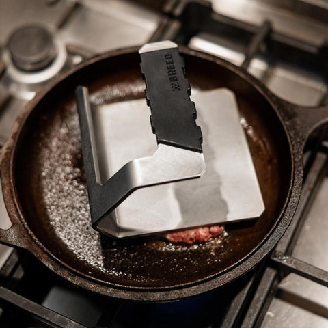 Breeo Griddle Press USA-made craftsmanship delivers reliable performance indoors or outdoors.
