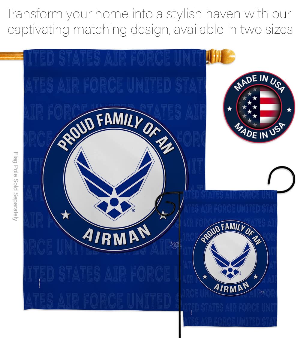 Breeze Decor Proud Family Airman flag double sided print visibility