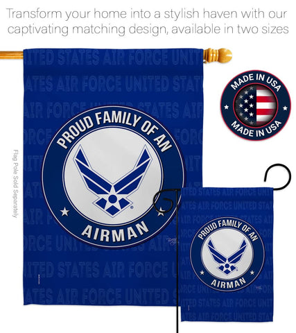 Breeze Decor Proud Family Airman flag double sided print visibility