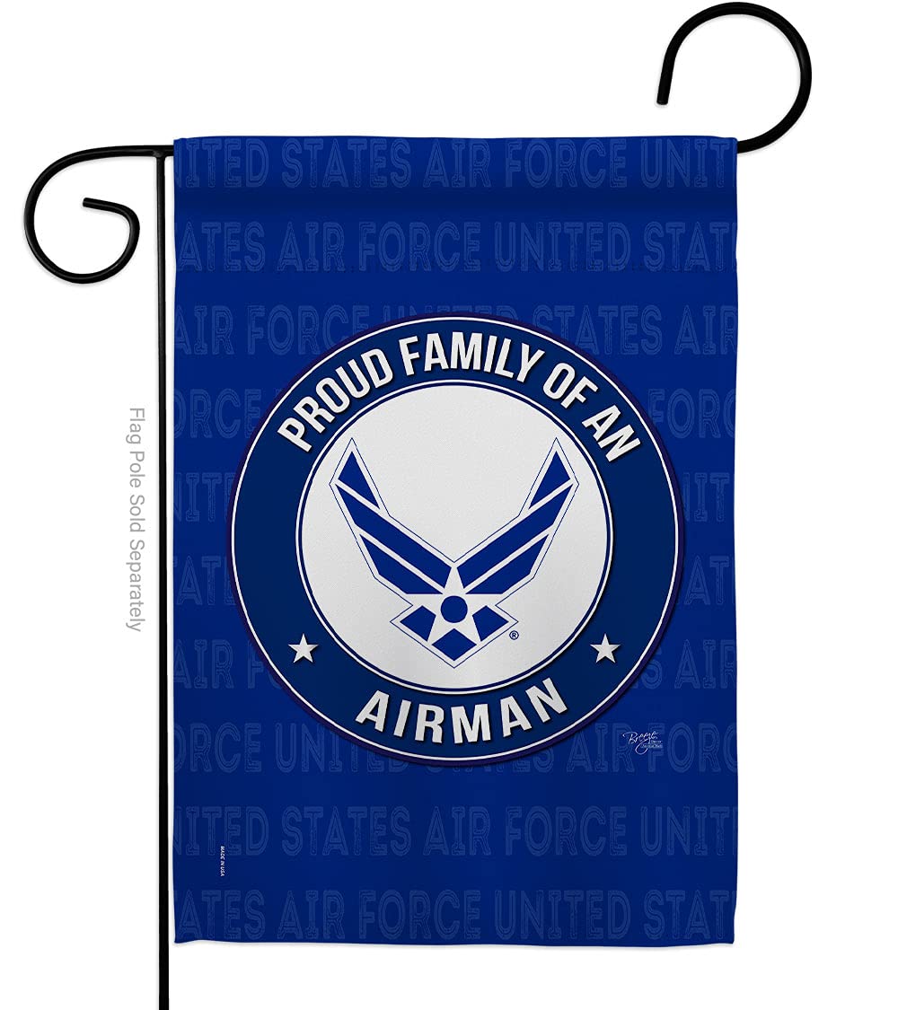 Breeze Decor Proud Family Airman flag front view with double sided readability