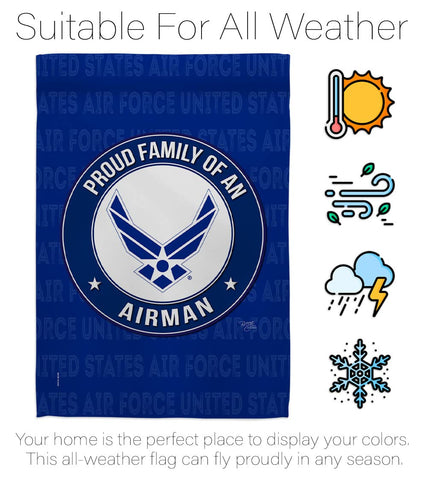Breeze Decor Proud Family Airman flag sleeve hanger for easy display