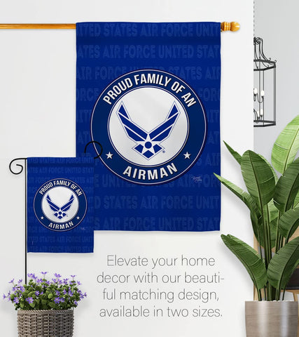 Breeze Decor Proud Family Airman flag weather resistant for year round display