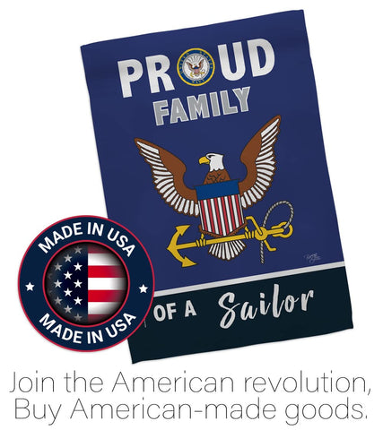 Breeze Decor Proud Family Sailor flag double-sided print readable from both sides