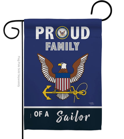 Breeze Decor Proud Family Sailor flag front view shows double-sided readability