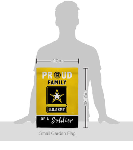 Breeze Decor Proud Family Soldier garden flag readable on both sides