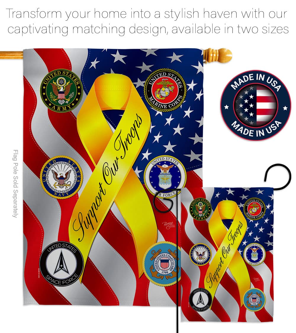 Breeze Decor flag readable sides; vibrant design for outdoor use.