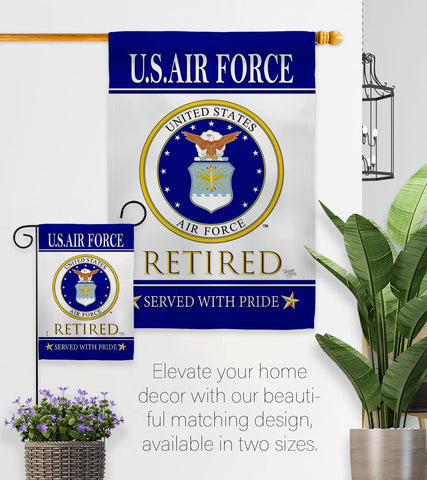 Breeze Decor US Air Force Retired garden flag compact yard decor gift