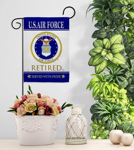 Breeze Decor US Air Force Retired garden flag eco friendly inks protect the environment