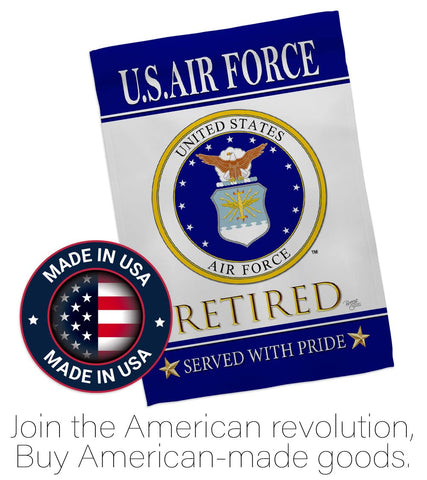 Breeze Decor US Air Force Retired garden flag vibrant colors endure sunlight