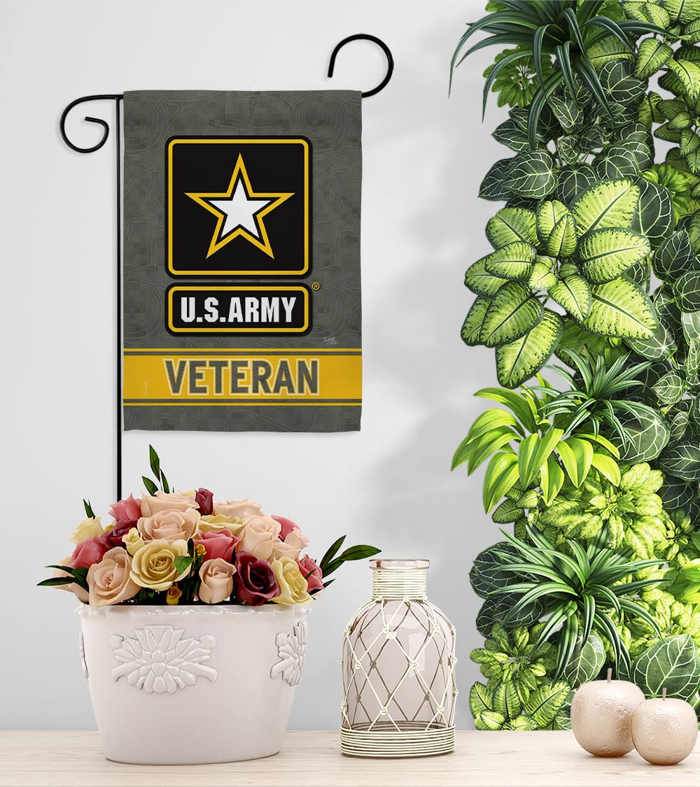 Breeze Decor US Army Veteran garden flag artwork design