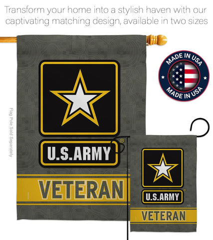 Breeze Decor US Army Veteran garden flag durable polyester fabric