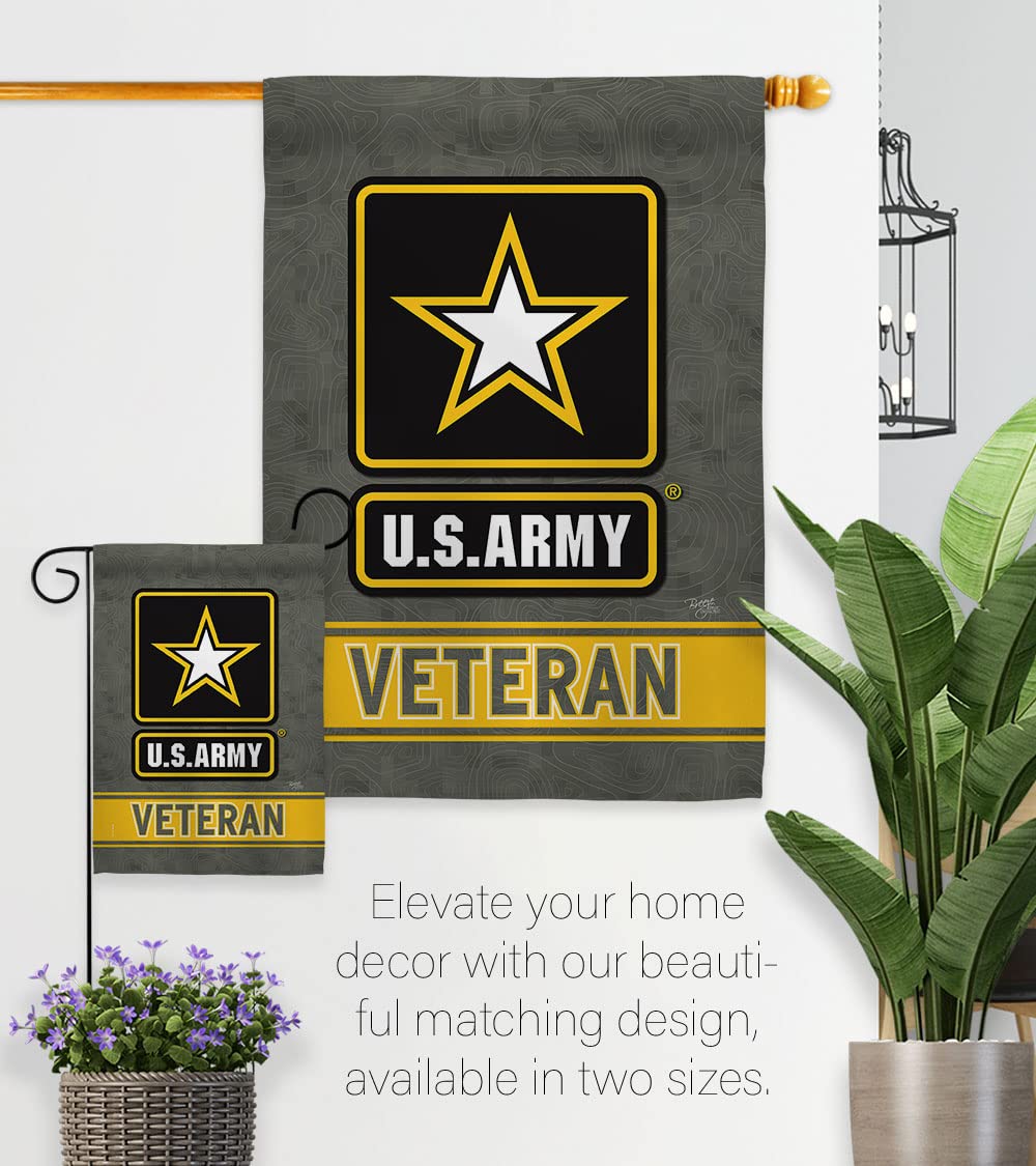 Breeze Decor US Army Veteran garden flag outdoor weather resistant