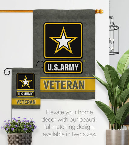 Breeze Decor US Army Veteran garden flag outdoor weather resistant