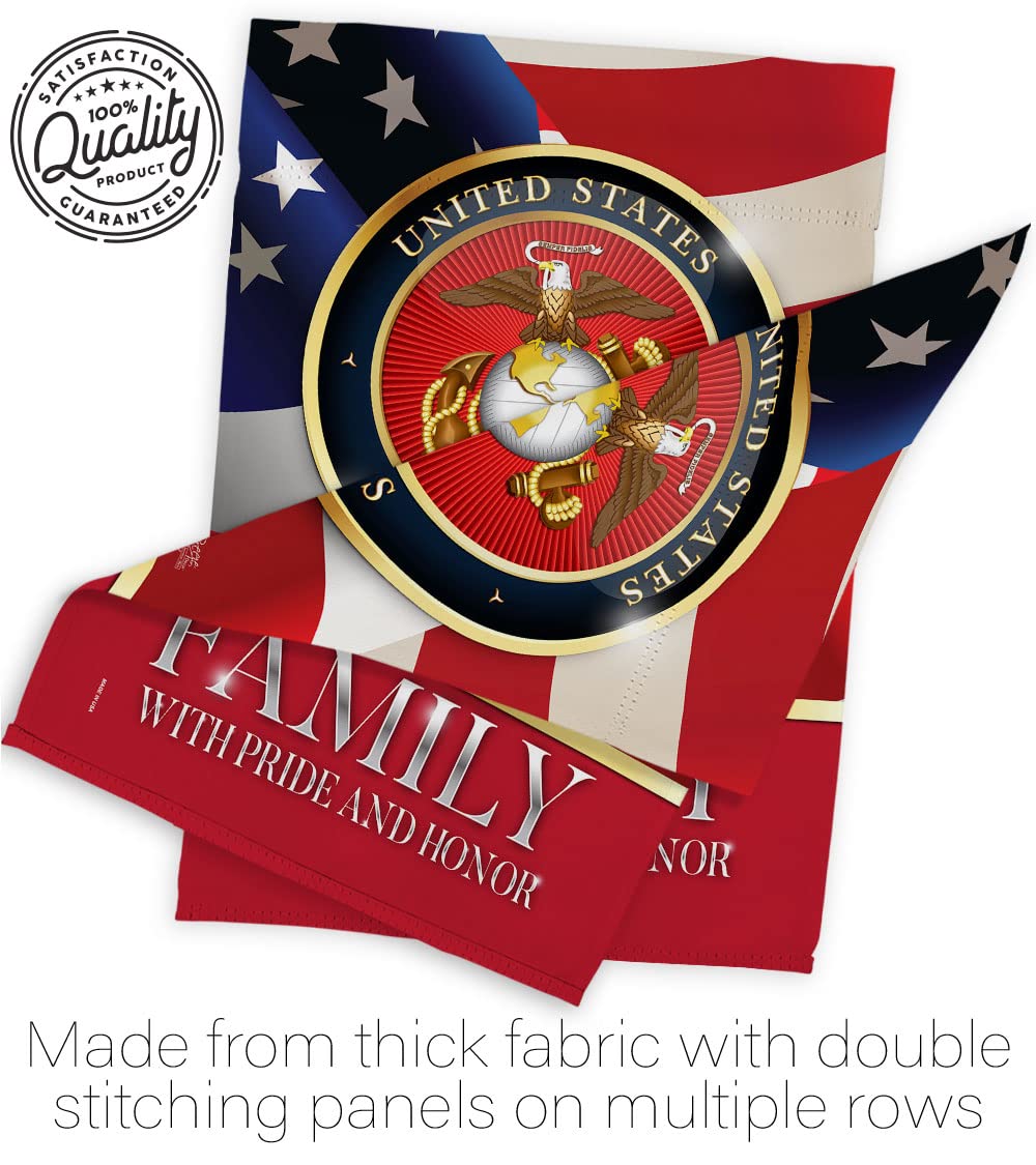 Breeze Decor US Marine Family Honor flag, made in USA with quality craftsmanship.