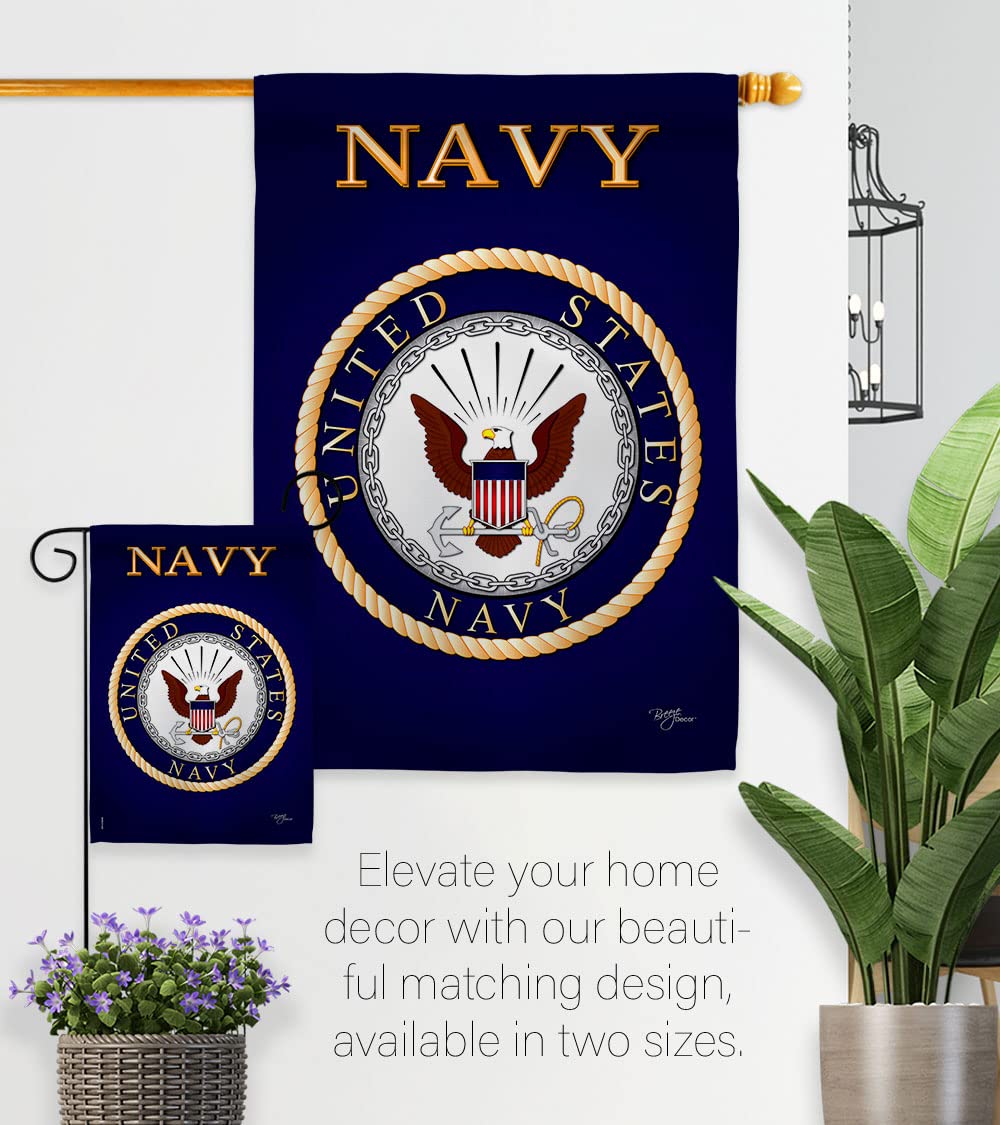 Breeze Decor US Navy flag packaging included and Made in USA