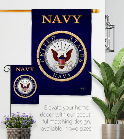 Breeze Decor US Navy flag packaging included and Made in USA