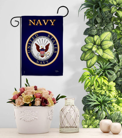 Breeze Decor US Navy flag full display on wall or garden