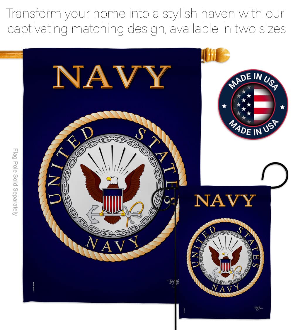 Breeze Decor US Navy flag weather resistant fabric for outdoor use