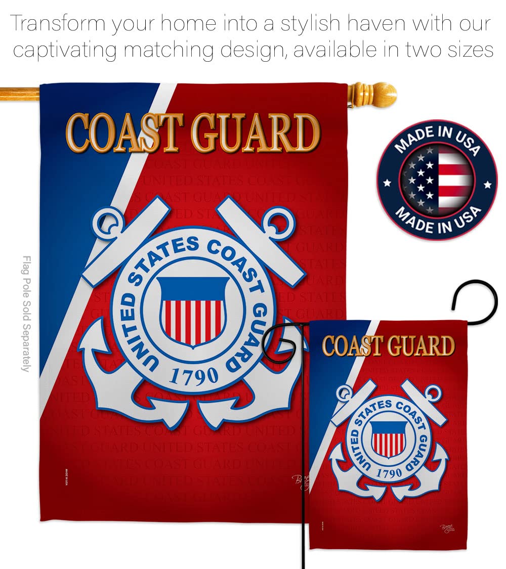 Breeze Decor USCG flag double-stitched for enhanced durability in wind and rain.
