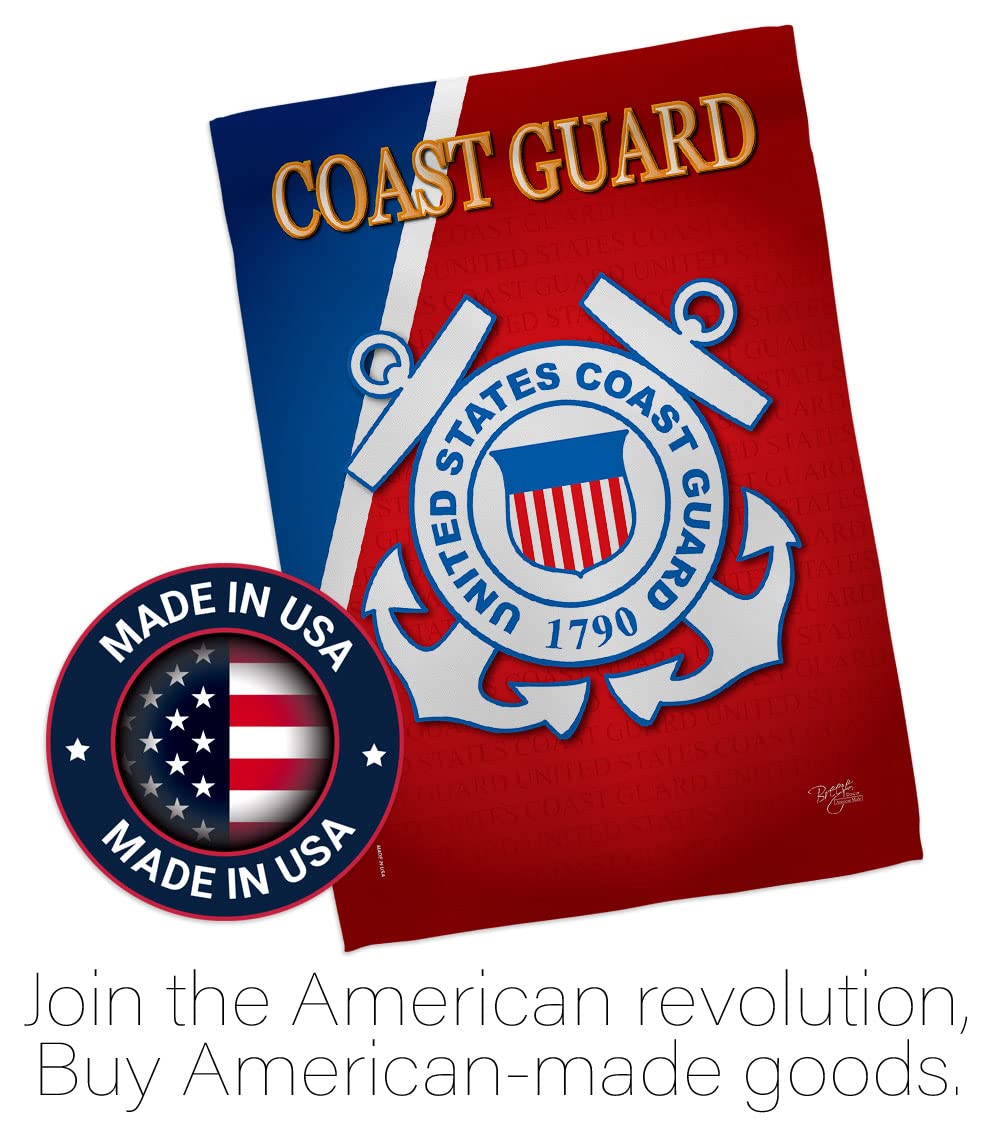 Breeze Decor USCG flag made in USA, supporting local craftsmanship.