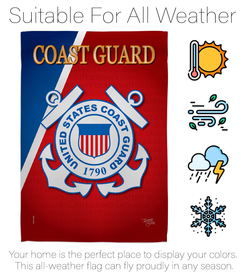 Breeze Decor USCG flag uses Pro Guard fabric with vibrant inks.