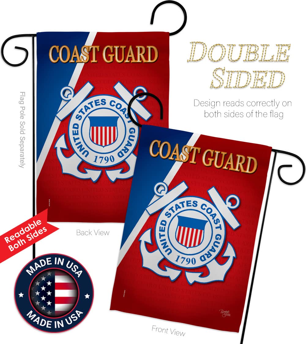 Breeze Decor USCG flag weather-resistant, ideal for coastal and garden spaces.