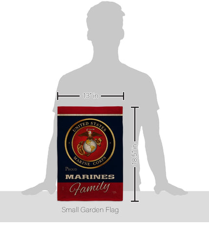 Breeze Decor USMC double-sided garden flag reads from both sides