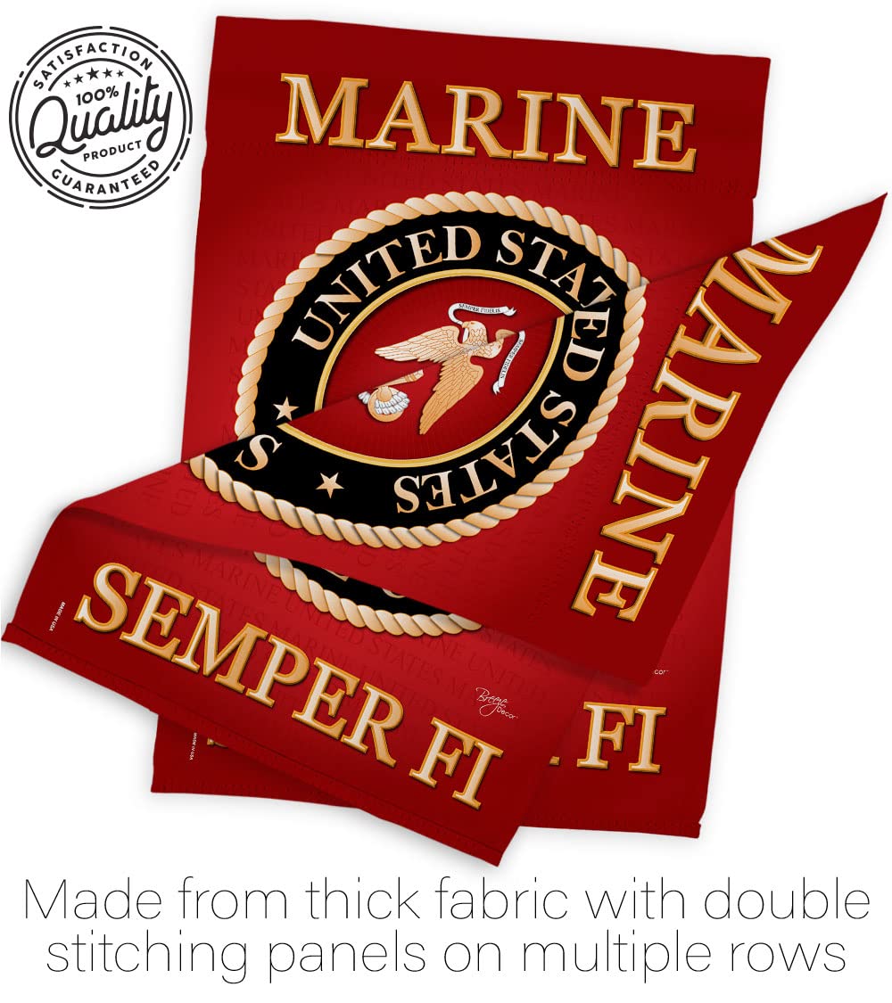 Breeze Decor USMC garden flag makes a thoughtful veteran gift.