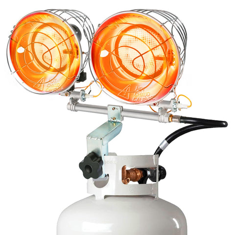 Breeze Touch Double Tank Top Heater delivers up to 30,000 BTU for outdoor warmth.