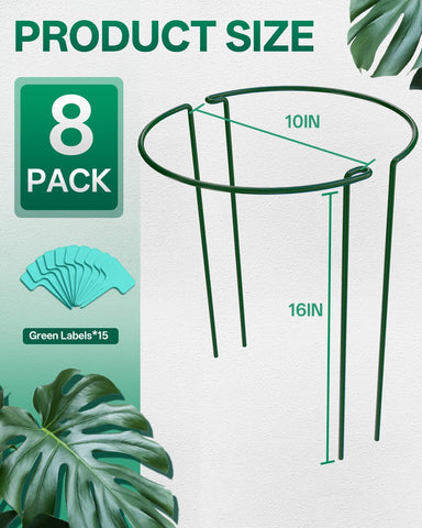 Breeze Touch durable green stakes: rust-resistant design blends with in-ground beds.
