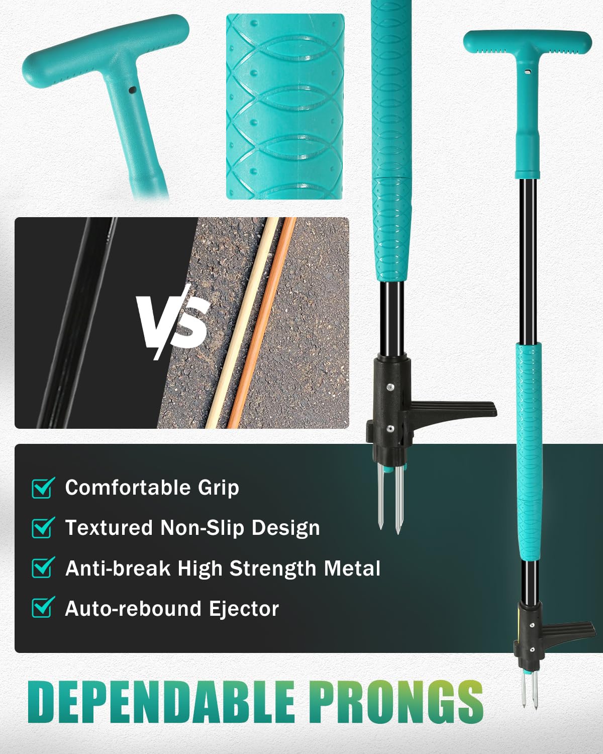 Breeze Touch heavy-duty weeder in garden demonstrates durability during daily yard work.