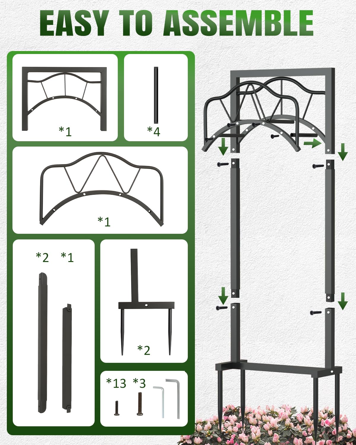 Breeze Touch outdoor garden hose storage rack in the yard setting