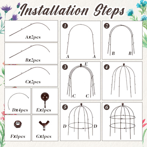 BreezeHug 60cm tall and 45cm wide plant support provides ample climbing space.