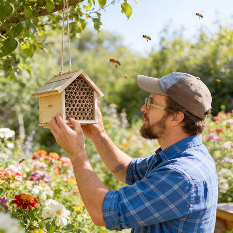BreezeHug paper nesting inserts encourage pollinator activity in gardens