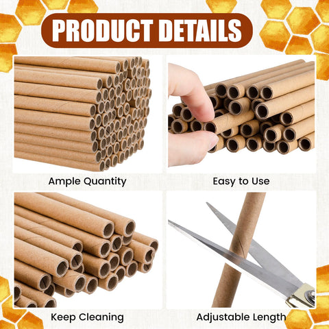 BreezeHug cardboard bee nesting tubes in brown promote natural nesting behavior