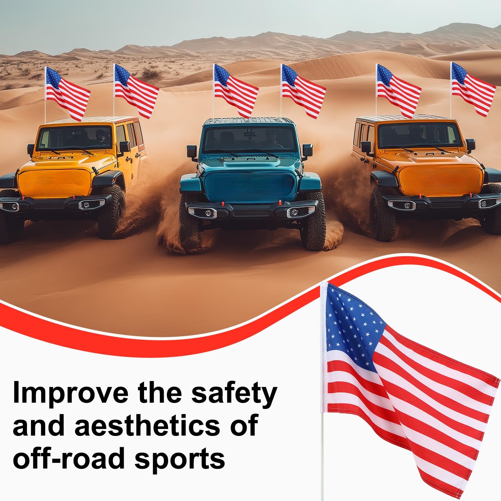 BreezeHug tear-resistant polyester flag holds color against wind and dust.
