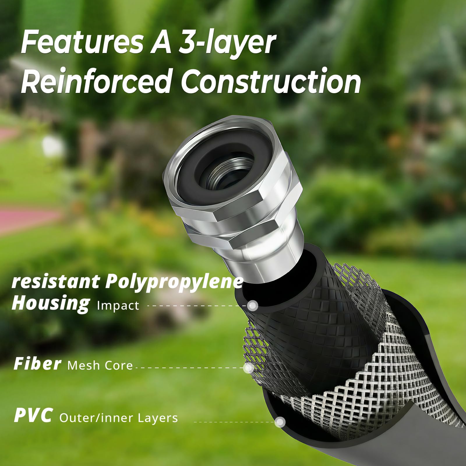 BreezeReel 10-pattern nozzle provides versatile spray options for plants and cleaning.