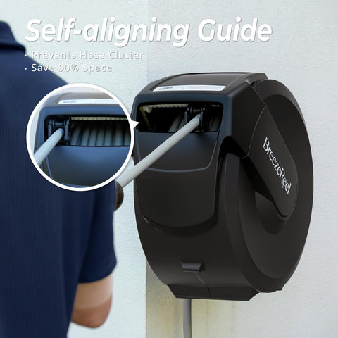 BreezeReel slow-return mechanism prevents abrupt retraction and wear.
