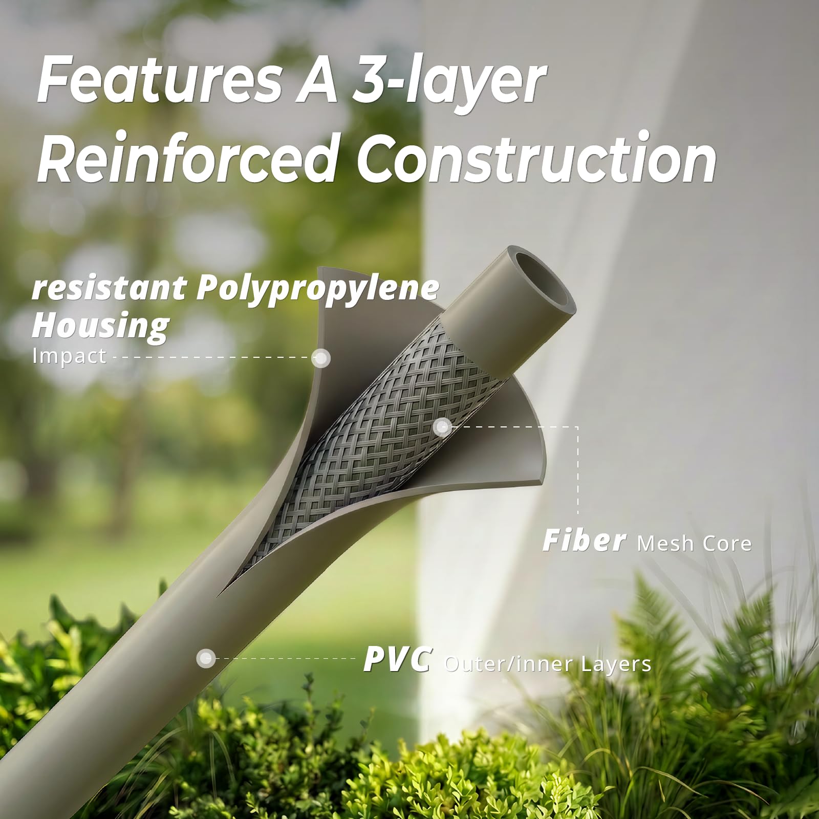 BreezeReel wear-resistant hose withstands frequent outdoor conditions.
