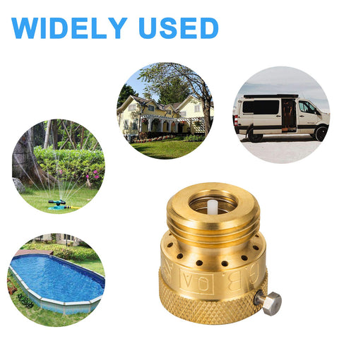 Compact set with silicone washers and tape for versatile hose connections.