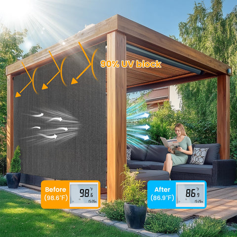 Breezombra cordless roller shade with wand operation keeps play areas safe and tangle-free.