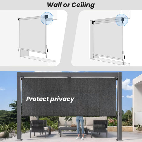 Breezombra sleek design fits porches, patios, and balconies without bulk.