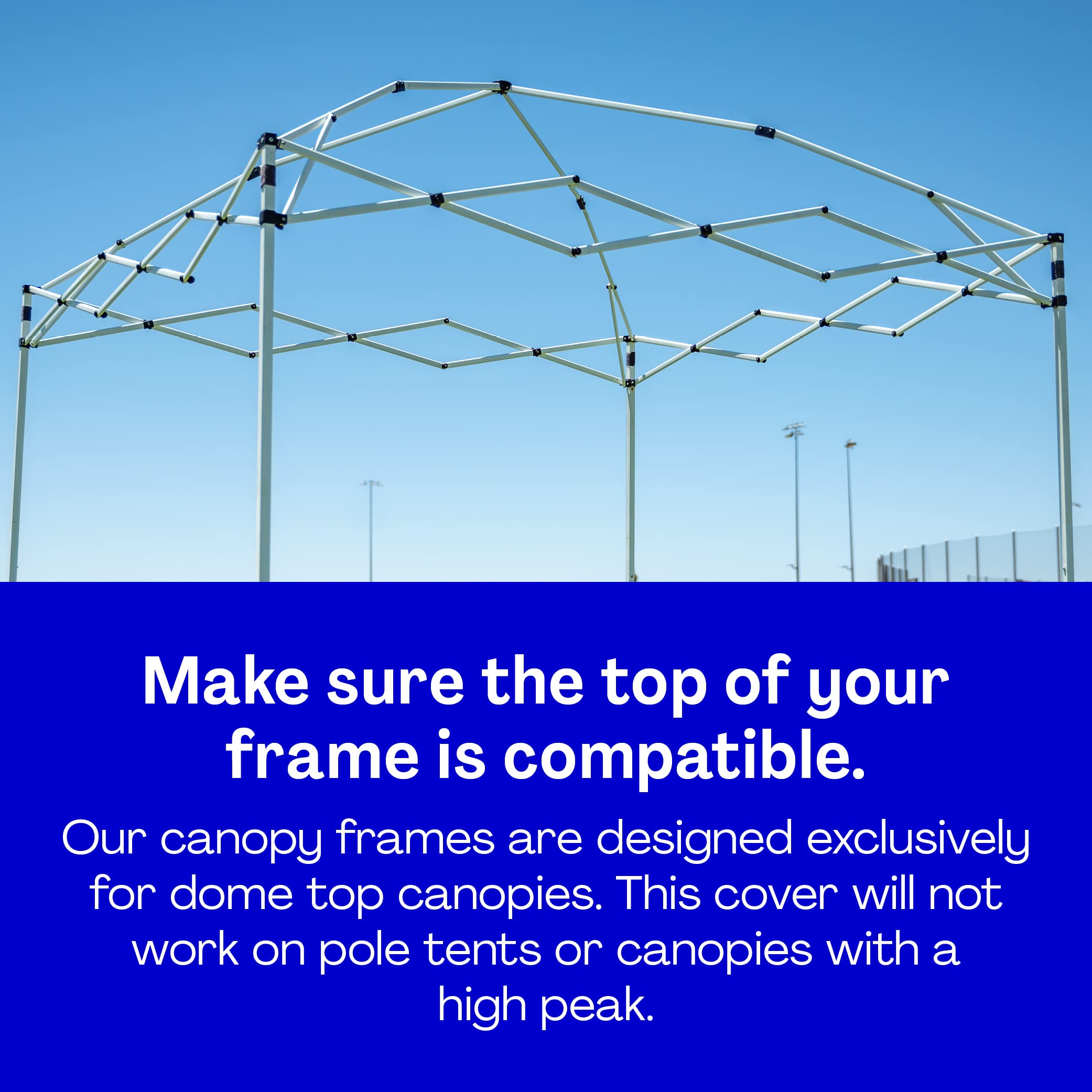 Breezy and Company 8x8 canopy top double-stitched seams closeup